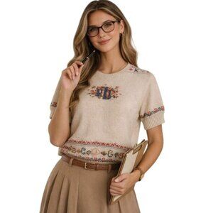 Lauren Ralph Lauren Exclusive Teacher Old Money Quiet Luxury Sweater SP Logo